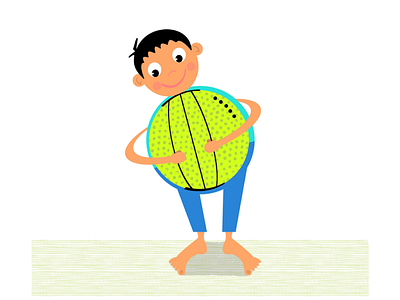 The musical watermelon boy child fruit illustration music vector watermelon
