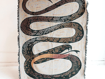 No. 116 Snek Blanket blanket cute fun goods illustration jackbloom physicalgood primal product serpent snake snek spectra spectrafoundry throwandco warm woven