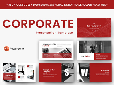 Corporate - Business Presentation Template branding design googleslide graphic design motion graphics powerpoint presentation ui