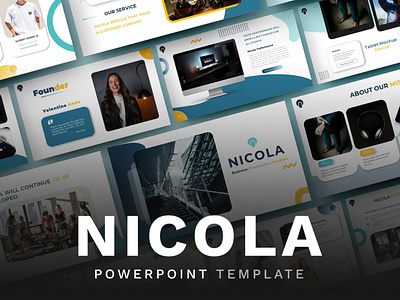 NICOLA - PowerPoint, Google Slide, Keynote Presentation Template animation blue googleslide graphic design illustration infographic keynote nicola powerpoint presentation