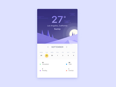 calendar app calendar clean design interface ios ui weather
