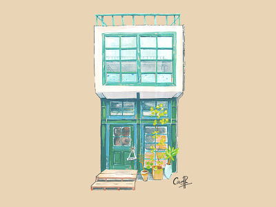 Urban shop - Gouache