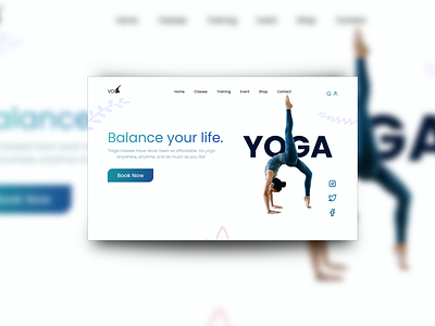 Website template for yoga app design figma photoshop ui uiuxdesign ux web webdesign webdesigncreative yoga