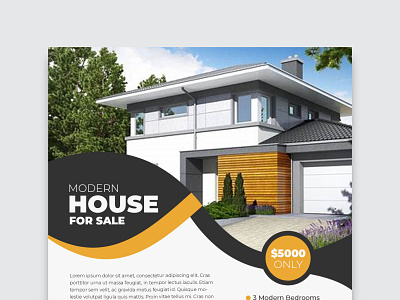 Real estate house social media post or square flyer template rent