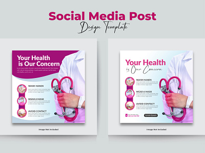 Medical health social media and instagram post banner promo