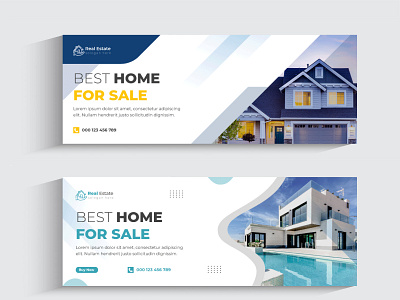 Facebook cover real estate template new unique design