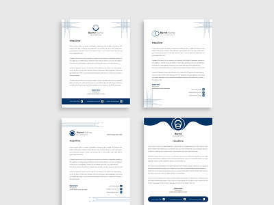 Simple Letterhead Design print ready