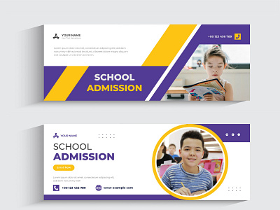 School Admission Facebook Cover Template social media post