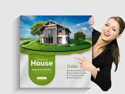 Real Estate Social Media Post residence web banner