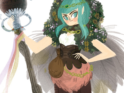 Sassy magical elf woman childernsbook fairy fantasy illustration kassandra heller magical mythical