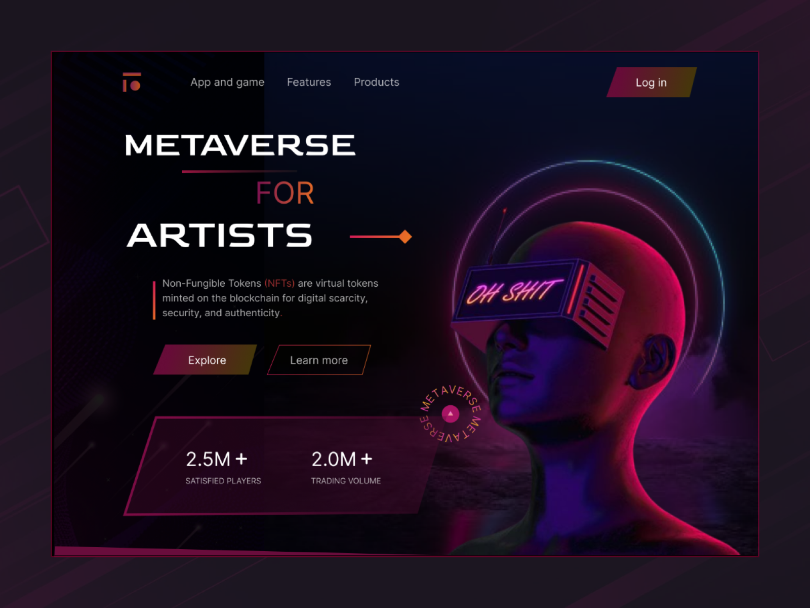 METAVERSE Landing Page by Abul Kalam Azad on Dribbble