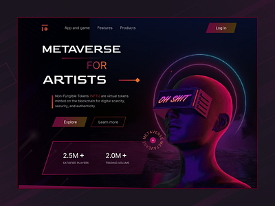 METAVERSE Landing Page 3d blockchain clean cryptocurrency dark design exploration landing page landingpage metaverse nft nfts simple ui uidesign uxdesign web web design website