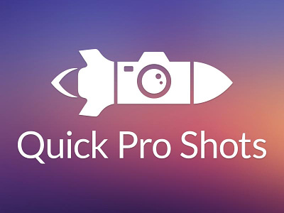 Quick Pro Shots Logo camera fast graphic design logo photography rocket