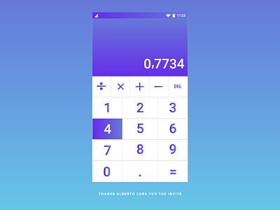 Hello Dribble Calculator calculator debut design hello minimal purple ui