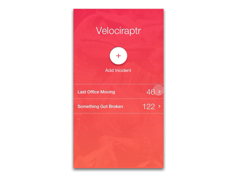 Velociraptr app event gradient incident life mobile office principle sketch velocirapt velociraptor work