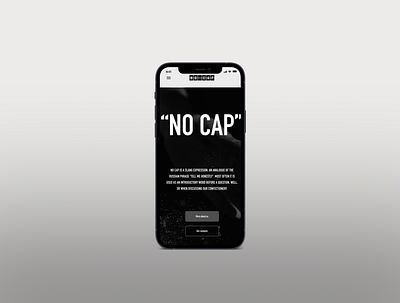 No Cap Concept concept confectionery landing mobile ui ux uxui design webdesign