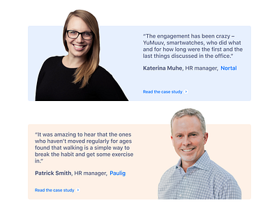 Testimonials for a landing page WIP