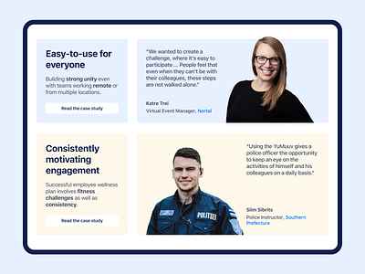 Testimonials for a landing page