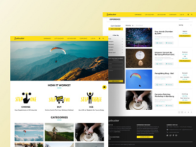 Yellow Door - Website E-Commerce company profile e commerce homepage startup travel app travel guide travel website ui ui design ui travel uiux web web design