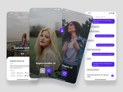 Dating Apps - Dating Mobile apps design mobile minimalist mobile apps mobile dating modern simple ui chat ui dating ui design ui ux