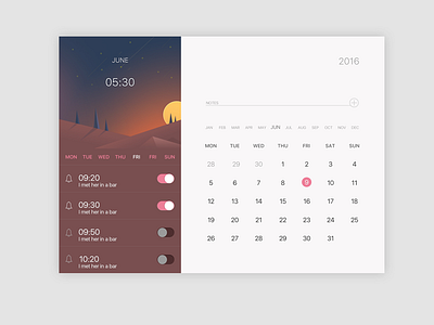 Calendar calendar date flat interface month omnes photoshop ui widget year
