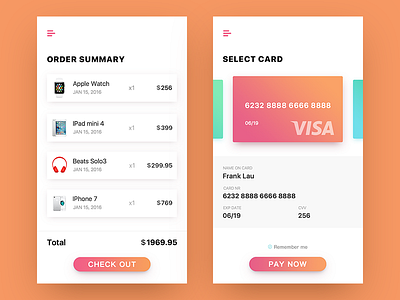 Daily Ui #002 credit card checkout