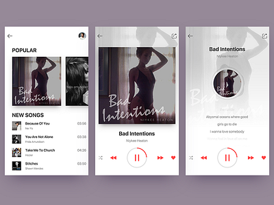 Daily Ui #009 Music Player 10 daily ios music player ui ux