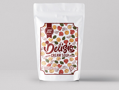 DELISIO CREAM SOUP brand branding cream design designs identity illustration indonesia logo packaging soup vector
