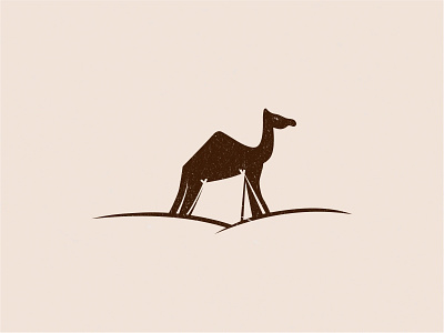 Cam(p)el camel camp desert guide hidden logo middle east negative space qatar tent travel vacation