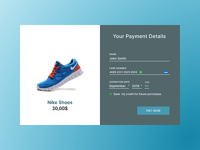 Daily UI #002 - Credit Card Checkout