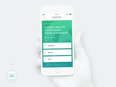 OpenMinds - A Trivia app concept app cards design gradient interface ios iphone mobile prototype trivia ui ux