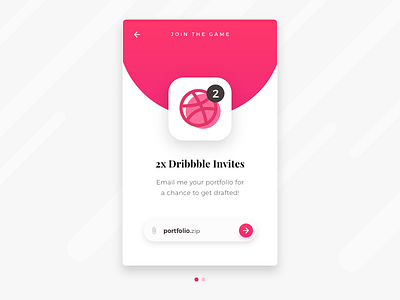 2x Dribbble Invites (closed) + Freebie