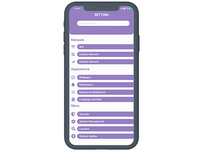 Setting UI Design