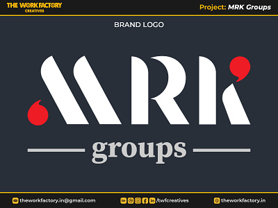 MRK Groups - Logo Design & Brand Identity beverage branding colour design food graphic design illustration logo logotype theworkfactory.in twfcreatives typography vector we evolve