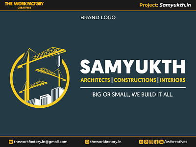 Samyukth.in - Logo Design & Brand Identity architectural services branding color constructions design graphic design illustration interiors logo logotype samyukth.in theworkfactory.in twfcreatives typography vector we evolve