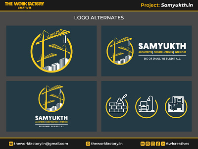 Samyukth.in - Logo Alternates architectural services branding color constructions design graphic design illustration interiors logo logotype samyukth.in theworkfactory.in twfcreatives typography vector we evolve