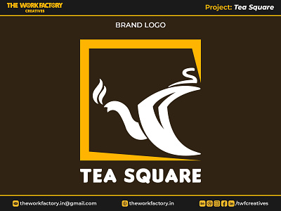 Tea Square - Logo Design & Brand Identity beverage branding cafe color design eventbooking food graphic design homedelivery illustration logo logotype theworkfactory.in twfcreatives typography vector we evolve