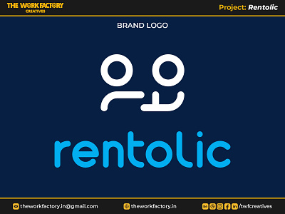 Rentolic - Logo Design & Brand Identity branding color design graphic design illustration logo logotype online rentals rentolic.com theworkfactory.in theworkfactorycreatives twfcreatives typography vector we evolve