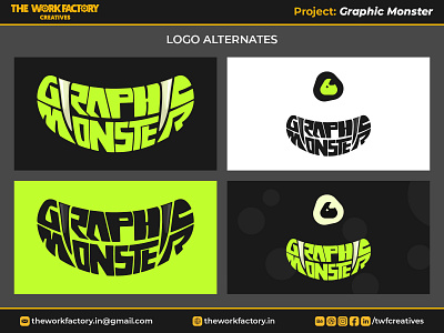 Graphic Monster - Logo Alternates branding color concept design design concept graphic design illustration logo logotype theworkfactory theworkfactory.in theworkfactorycreatives twfcreatives typography vector we evolve