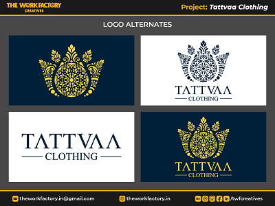 Tattvaa Clothing - Logo Alternates branding clothing brand color design fashion graphic design illustration logo logotype style theworkfactory theworkfactory.in theworkfactorycreatives twfcreatives typography vector we evolve