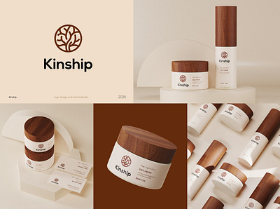 Kinship - logo desing & label desing cosmetic 3d cosmetic graphic design label desing logo logo design packaging design