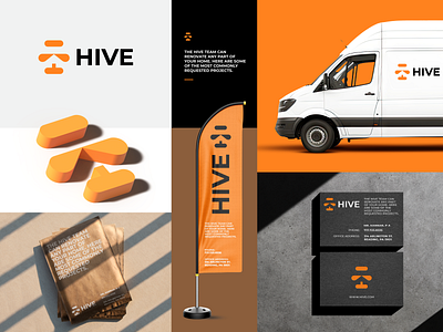 HIVE 3d 3dicon branding business card card graphic design guideline hive icon identity logo logo design logotype