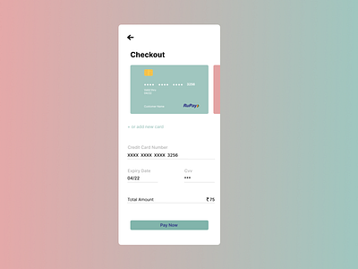 Checkout screen daily ui design payment ui ux