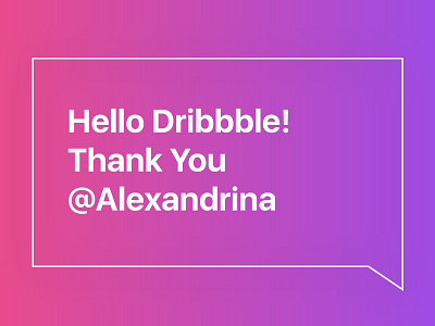 Hello Dribbble! alexandrina alexandrinko hello hello dribbble hellodribbble thank