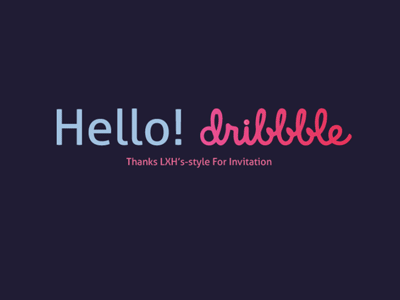 Hello dribbble! creation dribbble flat gif