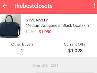 Closets App - Revamp Preview app chat closets ecommerce fun material design mobile offer