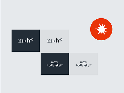 Logo variations max→hodlevskyi® and flash