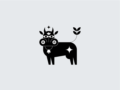 Cow Star animal cow graphic graphic design icon design illustration logotype minimalist symbol design symbols