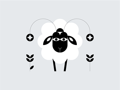 Sheep animals black and white graphic design icon design illustration sheep symbol symbol icon vector