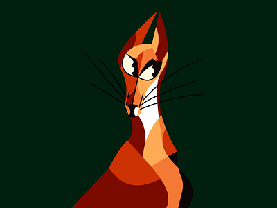 Fox Mykyta abstract animal art autumn creative cubism draw fox graphic design illustration vector